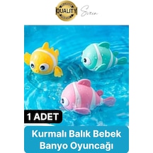 Kurmalı Balık Bebek Banyo Oyuncağı Arkadaşı Deniz Şişme Havuz Küvet Suda Yüzen Eğlenceli Oyuncak