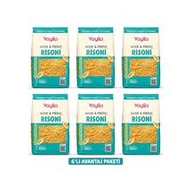 Glutensiz Vegan Risoni Makarna 400 Gr X 6 Lı Avantaj Paketi Mısır & Pirinç, Lif Kaynağı - 878143113