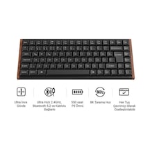 Keychron Milk Süt Pom Kırmızı Switch K3 Ultra 8k, 2,4 Ghz Kablosuz Bağlantı Özel Mekanik Klavye K3u-h1p-t Siyah