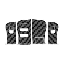 4pcs /tesla İçin Set Model 3 Asansör Penceresi Düğmesi Çıkartma Araç İç Mekan, Stil: Karbon Fiber