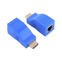 4971 Hdmi Rj45 Cat5 6 Extender Uzatıcı Uzatma Aparatı Adaptör Standart