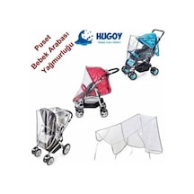 Hugoy Bebek Arabası Yağmurluğu Beyaz