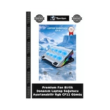 Premium Fan Birlik Donanım Laptop Soğutucu Ayarlanabilir Rgb Cf11 Gümüş