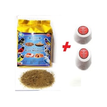 Muhabbet & Kanarya Maması Kurtlu+Polenli 1 Kg +2 Adet Gaga Taşı