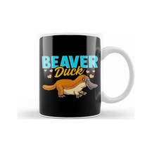 Beaver Duck Platypus Pun Cute Duck Billed Platypus Kupa Bardak Porselen Karışık