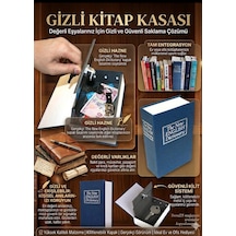 Premıum Boy Kitap Görünümlü Gizli Kasa