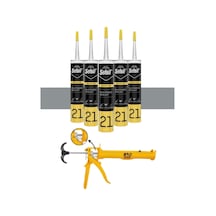 Selsil Silikonize Mastik 500 Gr Gri 5 Adet ,alüminyum Tabanca Gri