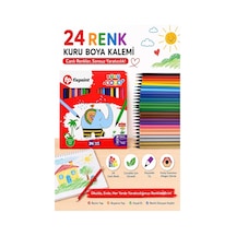 24 Lü Kuru Boya Kalemi Karton Kutu 1 Paket Fixpoint 24 Renk Kuruboya Tam Boy Canlı Renkli Boya Kalem Okul Öğrenci Çok Renkli