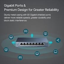 Tl-sg108, 8-port 10/100/1000 Mbps Gigabit Ethernet Switch 5 V Harici Güç Adaptörü