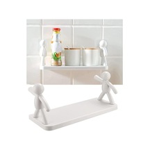 Dekoratif Mutfak Rafı Baharatlık Kendinden Yapışkanlı Raf Çöp Adam Mutfak Düzenleyici Çok Renkli