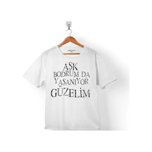 Aşk Bodrumda Yaşanıyor Güzelim Bodrum Tatil Çocuk Tişört 001