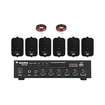 6 Hoparlör Masaj Salonu Ses Sistemi, Cafe Ses Sistemi, Spa Ses Sistemi, Hoparlör Ve Amfi Hazır Set Pro