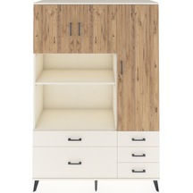 Hyperion Dolap 7 Raflı 5 Çekmeceli 3 Kapaklı 132x44x195 Aytaşı-çam/aytaşı Atlas Çam/aytası