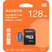 Adata AUSDX128GUICL10A1-RA1 Micro SD 128 GB Premier Harici Disk Hafıza Kartı