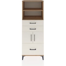Hyperion Dolap 3 Raflı 3 Çekmeceli 2 Kapaklı 60x44x163 Çam-ay... Çam
