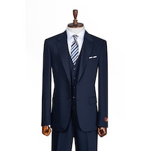 İlayda Emir Luxury, İtalyan Kesim, Slim Fit, Blazer, Erkek Takım Antrasit - Lacivert