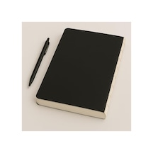 Özel Tasarım Siyah Kraft Kapaklı A4 Defter, 180 Derece Açılabilir, %100 El İşçiliği 124-Pembe