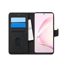 Galaxy Note 10 Lite İçin Kılıf Fabric Book Wallet Siyah Galaxy Note 10 Lite İle Uyumlu Kılıf - Siyah 50 x 22