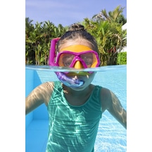 Çocuk 3+ Dalış Gözlük Maske Şnorkel Seti 01 Pembe