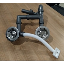 Teka Eviye Çift Gözlü Taşmalı Eviye Sifon Takımı