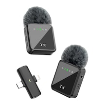 Kablosuz Tüylü Yaka Mikrofonu Apple Uyumlu iPhone Type-c Pc Tablet Video Kayıt Vlog Mikrofon Lightning Usb-c Çıkış