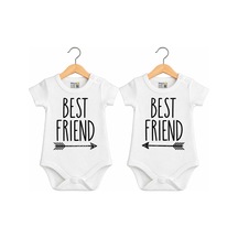 Babylimon Unisex Bebek Beyaz İkiz Bebeklere Baskılı Zıbın Seti 2 Li Beyaz - 936542288 Beyaz