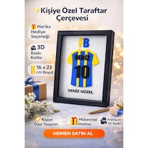 Kişiye Özel Taraftar Forma Tablo- İsimli Ve Numaralı 3d Baskı Çerçeveli Taraftar Hediyesi