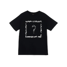 Desenli, Baskılı Unisex %100 Pamuk Siyah T-shirt SIYAH