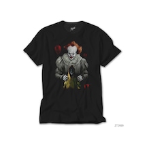 It Child And Clown Siyah Tişört Siyah