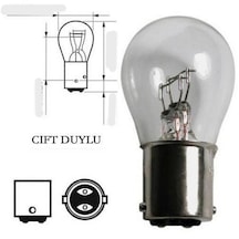 Stop - Sinyal Ampülü 12v 21/5w Çift Duy Düz Tırnaklı