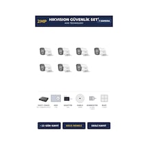 Hikvision 7 Kameralı 2mp Güvenlik Kamera Seti Colorvu Gece Renkli 1tb 13 Gün Kayıt Bullet Dış Mekan