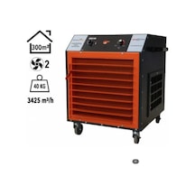 Electrokonfor Pro 30.000w Trifaze Elektrikli Fanlı Isıtıcı 15000w / 30000w Siyah