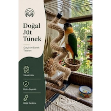 Mivra Pets Esnek Kuş Tüneği 90 Cm 2 Cm Doğal Jüt