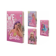 Gıpta 14x20cm 96 Yaprak Barbie Kilitli Dikişli Sert Kapak Hatıra Defteri 3432000 Standart