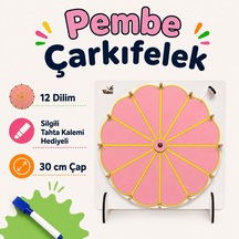 Pembe Çarkıfelek Oyunu Ahşap Eğitim Materyali