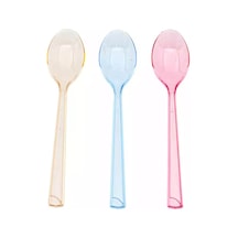 Plastik Renkli Dondurma Kaşığı 50 Adet