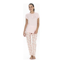U.S. Polo Assn. U.s Polo Assn. 20088 Kadın Kısa Kollu Yakası Yarım Düğmeli Pijama Takımı-somon SOMON U.S. Polo Assn. U.s Polo Assn. 20088 Kadın Kısa Kollu Yakası Yarım Düğmeli Pijama Takımı-somon SOMON
