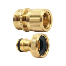 Lebihmurah 3507 Hortum Konnektörleri Parlatma Yüzeyi Erkek Dişi Pirinç Hortum Konektörü