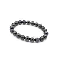 Murty99 Hakiki Doğal Hipersten Taşı Bileklik Hypersthene 8.5 MM Siyah