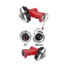 Swazer Motorlu Tırpan Redüktör 28 MM 9 Diş Tırpan Şaft Başlık
