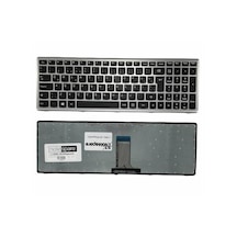 Lenovo İle Uyumlu Ideapad Z710 Type 20250, Z710 Type 80ak Notebook Klavye Gümüş Gri Tr
