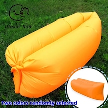 Elmpaly Portakal Renk Hızlı Şişen Kamp Sandalye Şilte Hafif Taşınabilir Turuncu