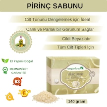 Organicsun Doğal Pirinç Sabunu 140 Gr Tüm Cilt Tipleri İçin Beyazlatıcı Etkili