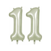 11 Rakam Folyo Balon Yeşil Rengi 76 Cm