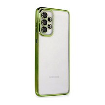Samsung Uyumlu  Galaxy A33 5g Kılıf Razer Lensli Silikon - Yeşil 0.2M-Çok Renkli