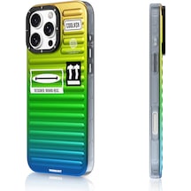 İphone 16 Pro Uyumlu Kılıf Renk Geçişli Youngkit The Secret Color Serisi Kapak Yeşil