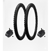 Güçlü Bisikletmotosiklet 16 Jant Lastik Seti - 2 Dış + 2 İç Lastik Oto Kalın Sibop - 16x1.75 / 2.125 Uyumlu