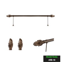 Bronz Rustik Fon Perde Askısı Antik Eskitme Rustik 200 CM ARB18