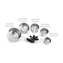 Siyah 10 Adet Paslanmaz Kepçe Ölçüm Çelik Kahve Tozu Kek Kapları Kaşık Aletler Set Measuring Cup + Spoon Siyah