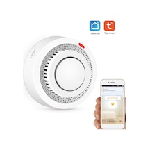 Akıllı Wifi Duman Dedektörü - 80db Alarmlı, Tuya Uyumlu, Mobil Bildirimli Yangın Güvenlik Sistemi